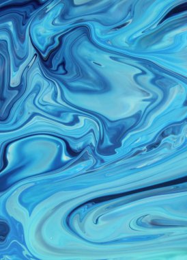 Arka plan için lekelenmiş mavi boyanın tam çerçeve görüntüsü