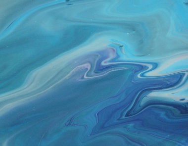 Arka plan için lekelenmiş mavi boyanın tam çerçeve görüntüsü