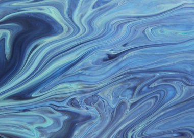 Arka plan için lekelenmiş mavi boyanın tam çerçeve görüntüsü