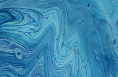 Arka plan için lekelenmiş mavi boyanın tam çerçeve görüntüsü 