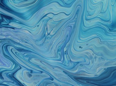 Arka plan için lekelenmiş mavi boyanın tam çerçeve görüntüsü 