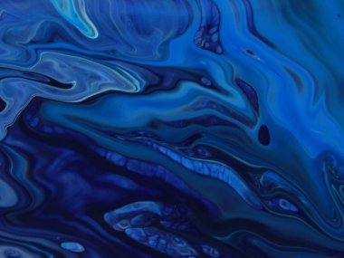 Arka plan için lekelenmiş mavi boyanın tam çerçeve görüntüsü 