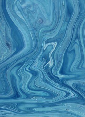 Arka plan için lekelenmiş mavi boyanın tam çerçeve görüntüsü 