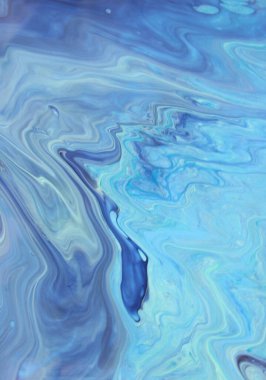 Arka plan için lekelenmiş mavi boyanın tam çerçeve görüntüsü 