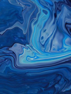 Arka plan için lekelenmiş mavi boyanın tam çerçeve görüntüsü 