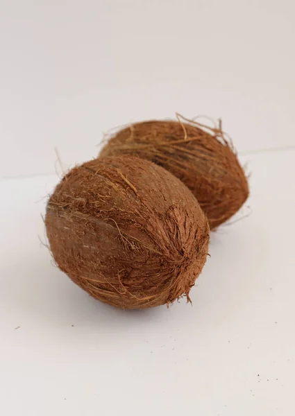 Kokosové Ořechy Zblízka Studio Shot — Stock fotografie