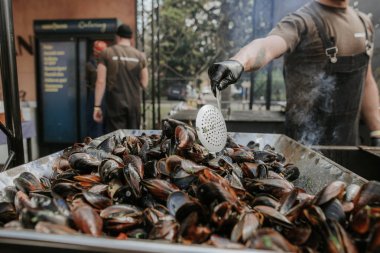 sokakta yumuşakça ve et