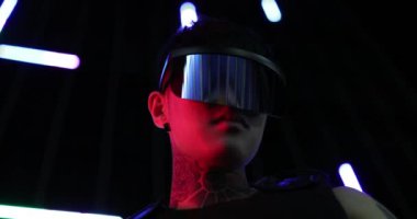 Siberpunk Portresi. - Evet. Geleceğin neon şehri.
