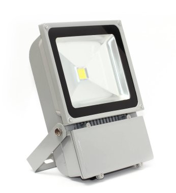 Led lambalar, şerit ve beyaz arka plan üzerinde spot