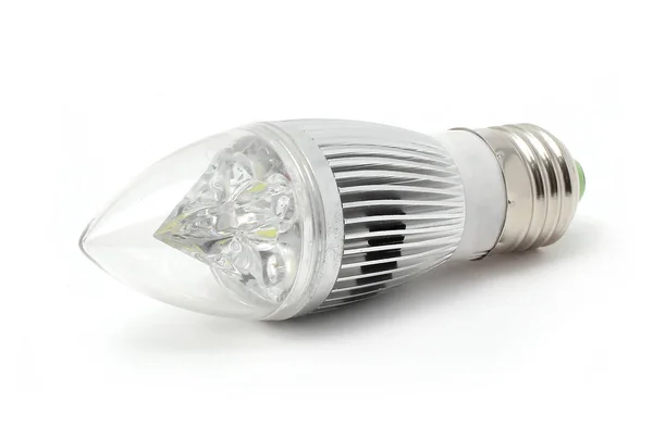 Led lambalar, şerit ve beyaz arka plan üzerinde spot