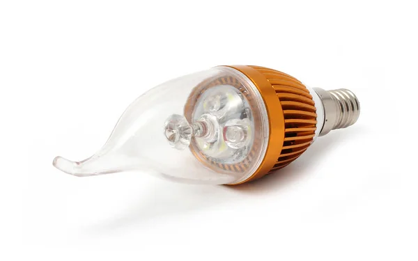 Led lambalar, şerit ve beyaz arka plan üzerinde spot