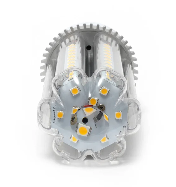 Led lambalar, şerit ve beyaz arka plan üzerinde spot