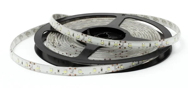 Led lambalar, şerit ve beyaz arka plan üzerinde spot