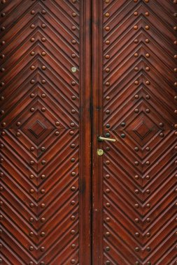 eski vintage ahşap kapı kilidi ile kapatın. tasarım kaynakları