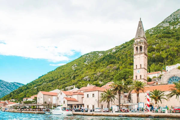 Blick Vom Meer Auf Die Stadt Montenegro Sommerferien — Stockfoto
