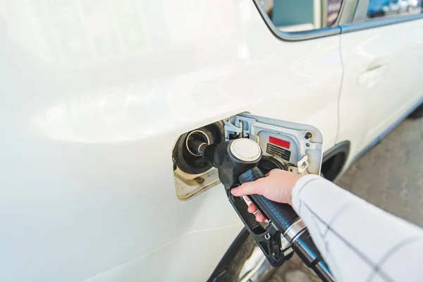 Refueling Car Gas Station Ready Long Road Trip Concept — Stock Photo, Image