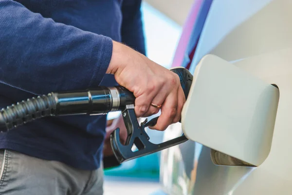 Refueling Car Gas Station Ready Long Road Trip Concept — Stock Photo, Image