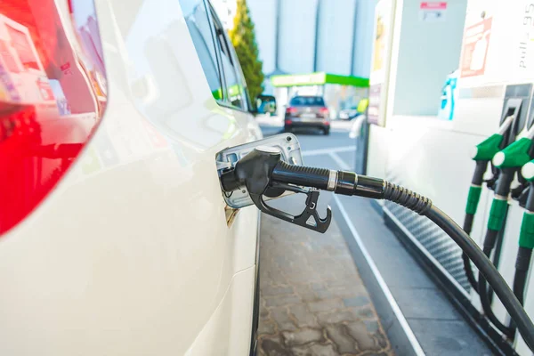 Refueling Car Gas Station Ready Long Road Trip Concept — Stock Photo, Image