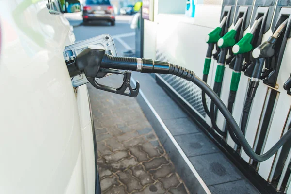 Refueling car at gas station. ready for long road trip — Stock Photo, Image