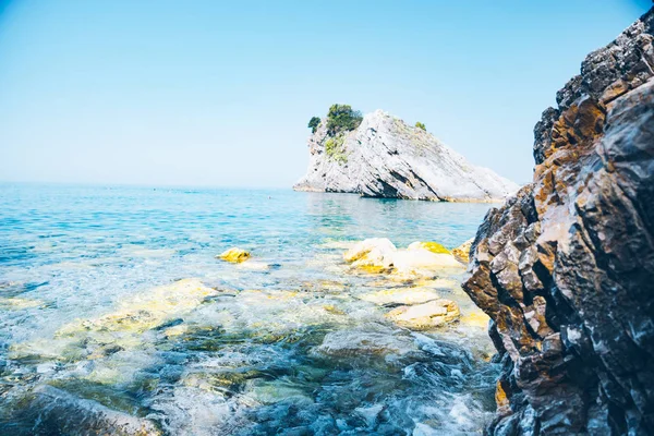 Hermosa Vista Costa Rocosa Montenegro Vacaciones Verano —  Fotos de Stock
