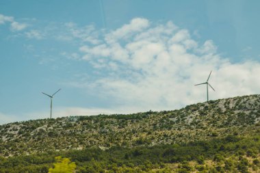 Rüzgar yeşil güç. ekolojik elektrik. Sanayi
