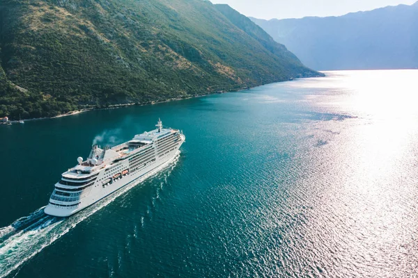 Vista Aérea Crucero Bahía Mar Concepto Vacaciones Verano — Foto de Stock