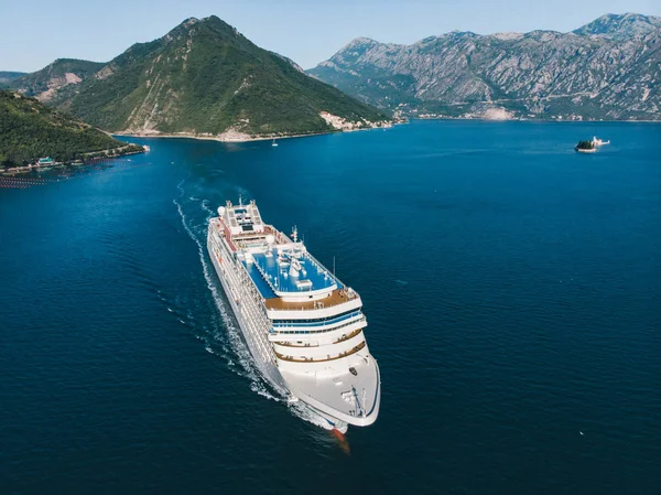 Vista Aérea Crucero Bahía Mar Concepto Vacaciones Verano — Foto de Stock