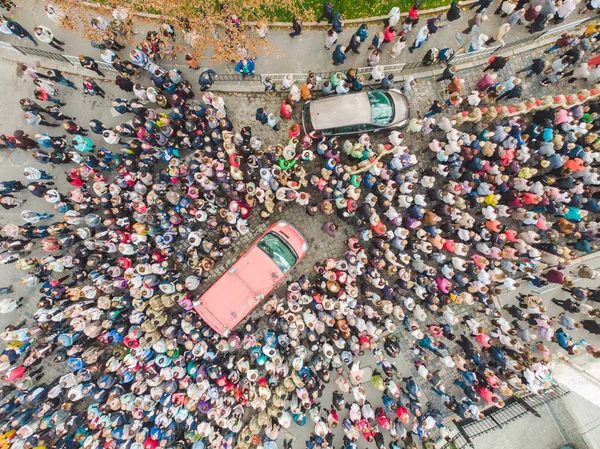 Lviv Ukraine Oktober 2018 Religiöse Prozession Auf Den Straßen Der — Stockfoto