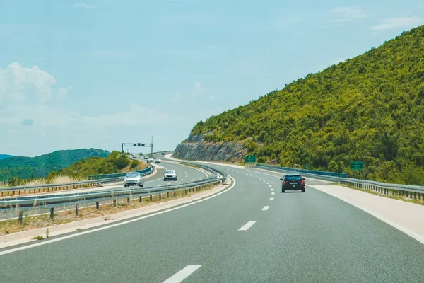 Autobahn Kroatien Juli 2018 Blick Auf Die Schnellstraße Den Bergen — Stockfoto