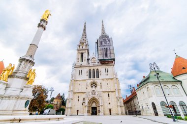 Zagreb katedral eski Avrupa Gotik kilise