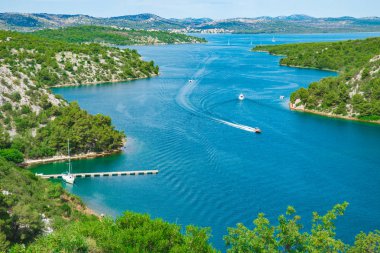 skradin defne görünümünü manzara. Yaz saati
