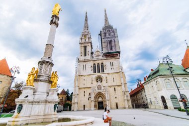 Zagreb katedral eski Avrupa Gotik kilise