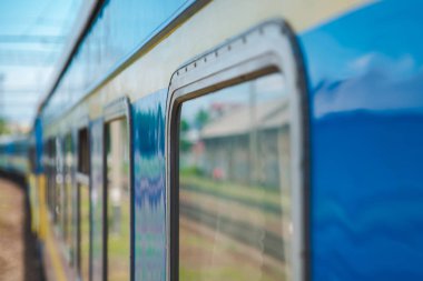 demiryolu treni. seyahat konsepti. kopyalama alanı