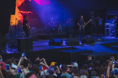 Lviv, Ukrayna - 18 Haziran 2019: okean elzy rock grubu konseri