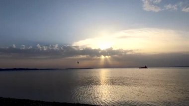 fazana körfezi adriyatik deniz günbatımı zaman panorama görünümü