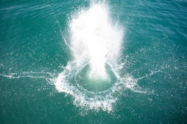 yukarıdan göl su görünümünde büyük sıçrama