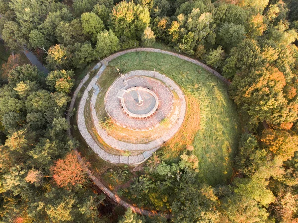 Lviv ukraine高城堡城市公园的空中俯瞰 — 图库照片