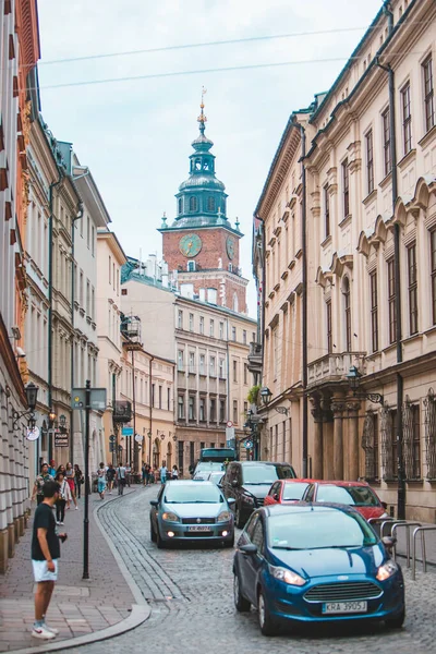 Cracovia Polonia Junio 2019 Krakow City Street Travel Old Town — Foto de Stock