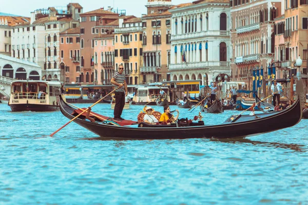 Venecia Italia Mayo 2019 Vista Del Gran Canal Lleno Barcos — Foto de Stock