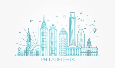 Philadelphia. Pennsylvania ABD. Manzarası ile panorama