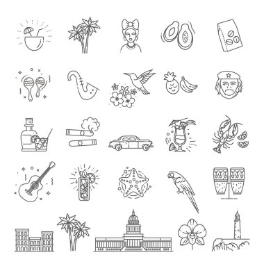 Küba Icon set