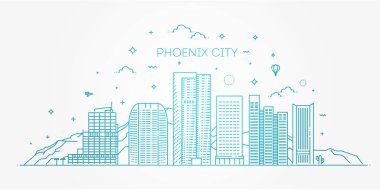Phoenix silueti, detaylı siluet