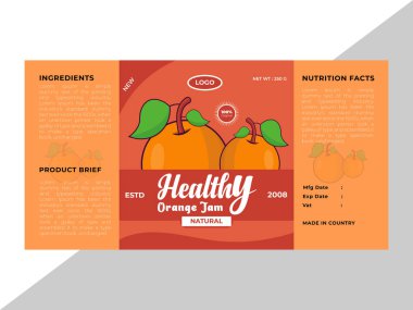 Marka için gerçekçi meyve reçeli etiketi