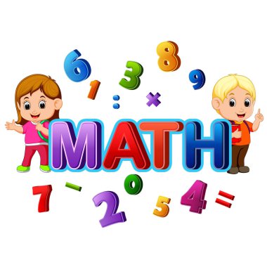 Yazı tipi tasarım kelime matematik öğrenci ile için