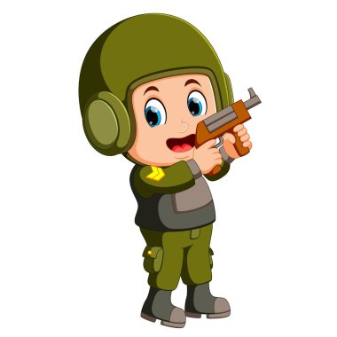 asker tabanca ile gösteren resim