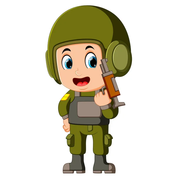 Soldat Armé — Image vectorielle