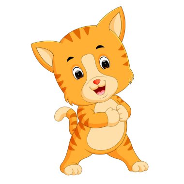 sevimli kedi çizgi film gösterimi