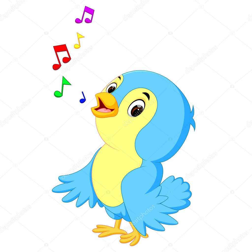 Illustration Cute Bird Cartoon — Stock Vector © hermandesign2015@gmail