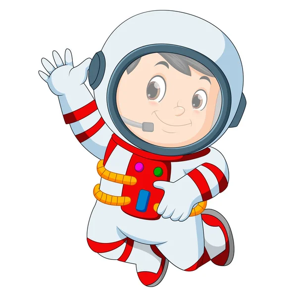 astronot kıyafeti sallanan el