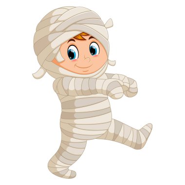 Mumya yürüme illüstrasyon